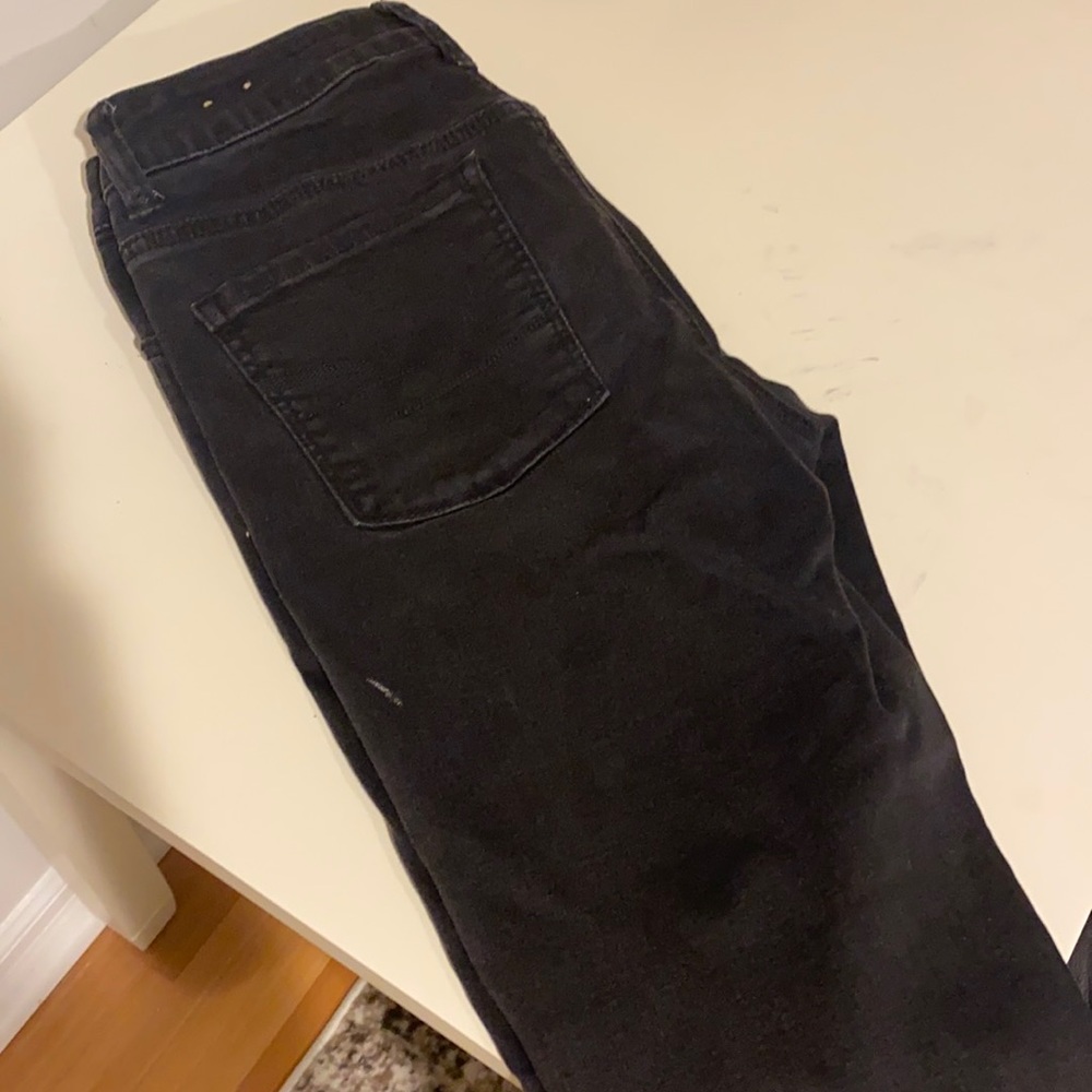 Black AE super stretch hi-rise skinny jeans